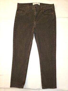 GAP Vintage Slim High Rise Jeans Women's 33 Brown Straight Leg Denim